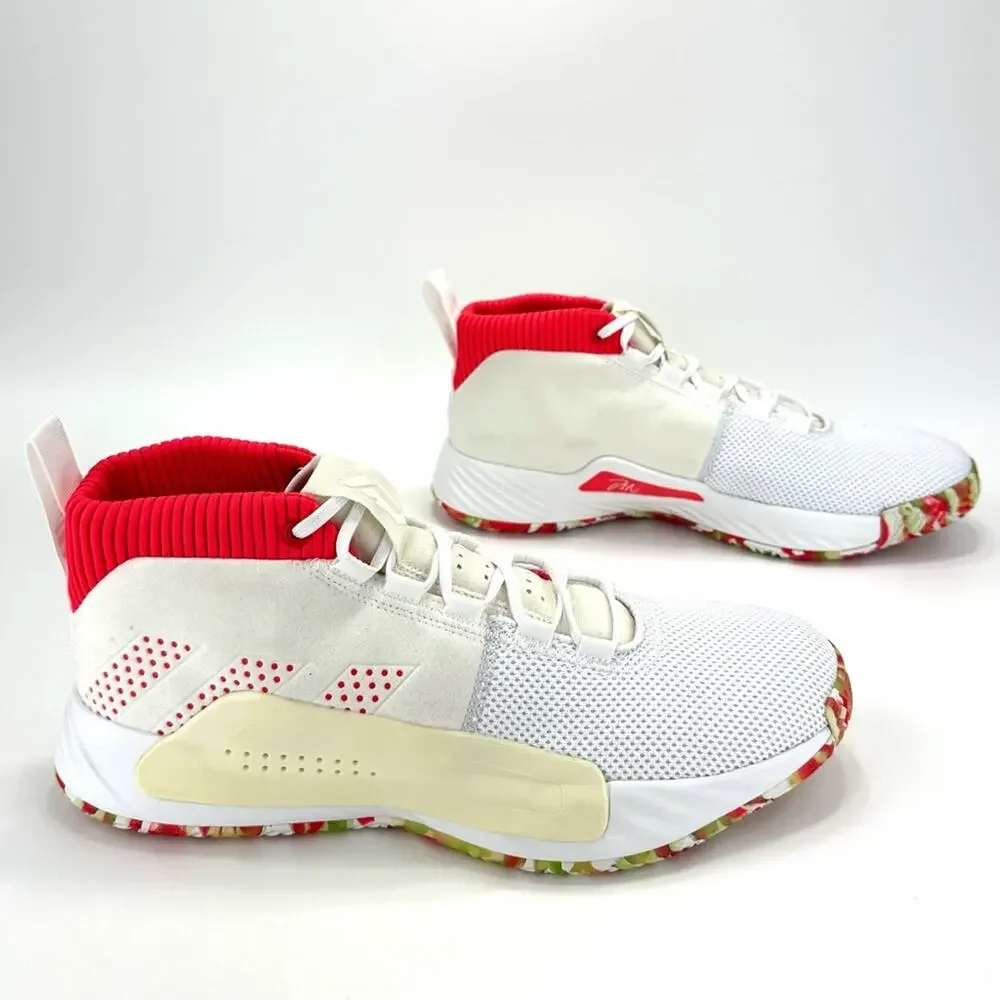 BB9312 Adidas Men Dame 5 All Skate Basketball Size 13 White Damian Lillard Shoes